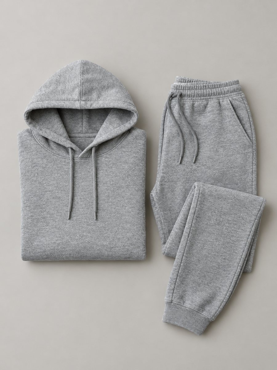 Grey marl hooded sweatshirt and joggers set, Rose Sourcing